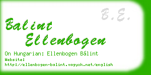 balint ellenbogen business card