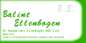 balint ellenbogen business card
